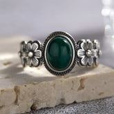 Anel de Malaquita em Pedra Natural - TUDOPARATI