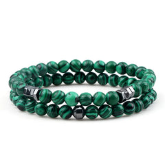 Par de pulseiras  pedra natural  6mm - TUDOPARATI