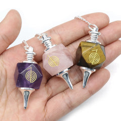 Pêndulo com símbolo Reiki , Amuleto - TUDOPARATI