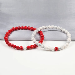 Par de pulseiras  pedra natural  6mm - TUDOPARATI