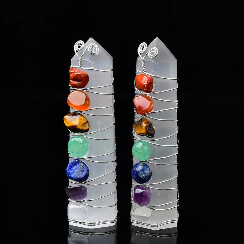 Sete Chakras Pedra de Cura Obelisco Quartz - TUDOPARATI