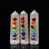 Sete Chakras Pedra de Cura Obelisco Quartz - TUDOPARATI