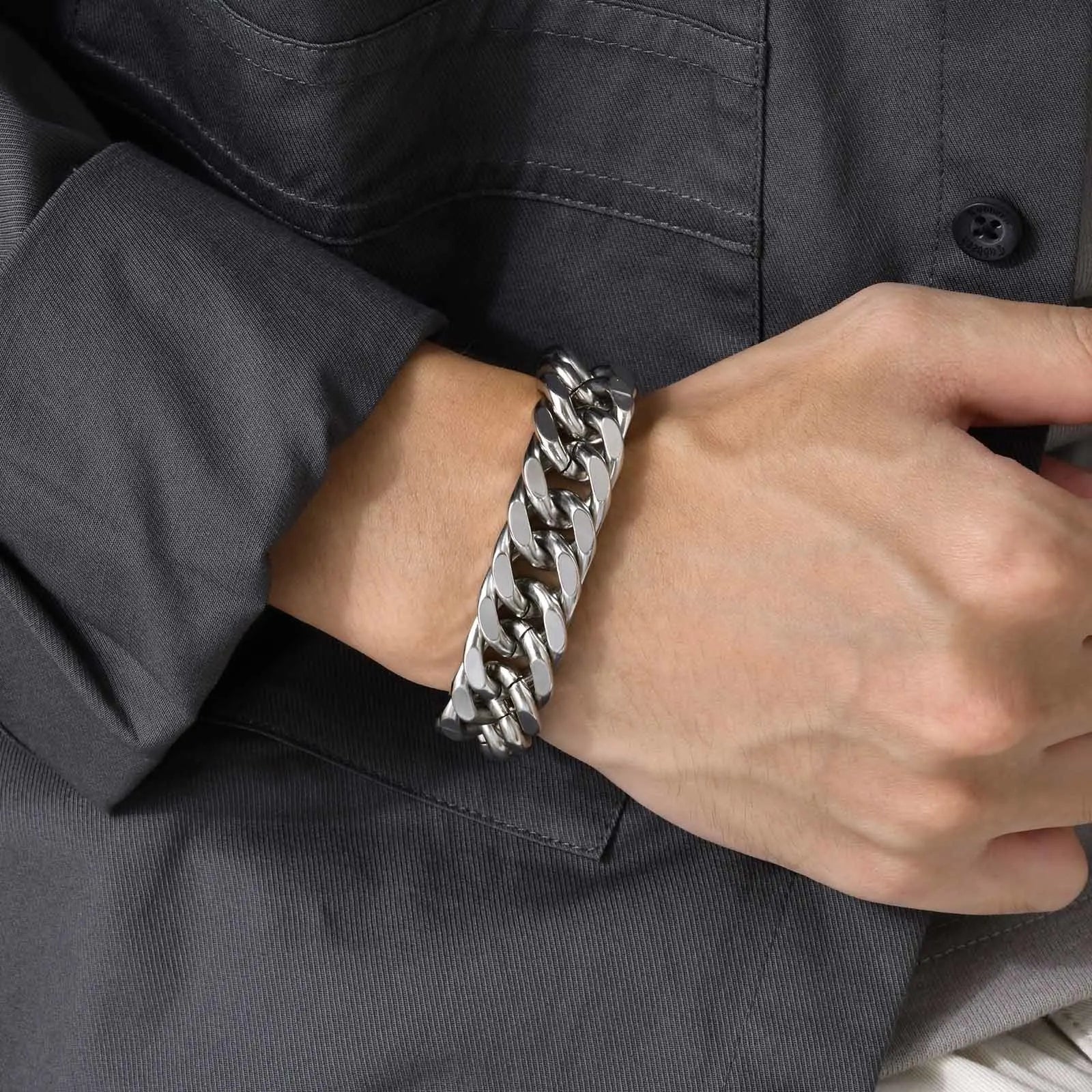 Pulseira de corrente cubana - TUDOPARATI