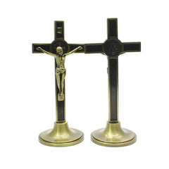 1Pc Cruz Crucifixo Stand Cristo Católica Jesus Estátua Estatueta Religiosos Oração Igreja Decoração Carro Casa Capela Decoração - TUDOPARATI